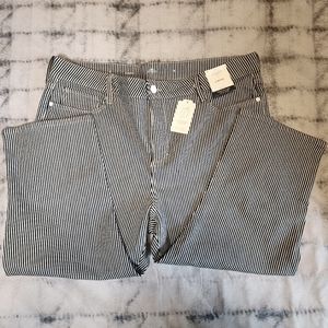 NWT - Black and white stripe pants
